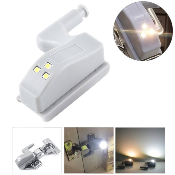 0.3W Universal Inner Hinge LED Sensor lamp Cupboard 3 LEDs Night light Auto ON/OFF Bulb - DailyGoody